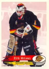 Наклейка #298 Kirk McLean Vancouver Canucks для альбома PANINI NHL 1995-1996
