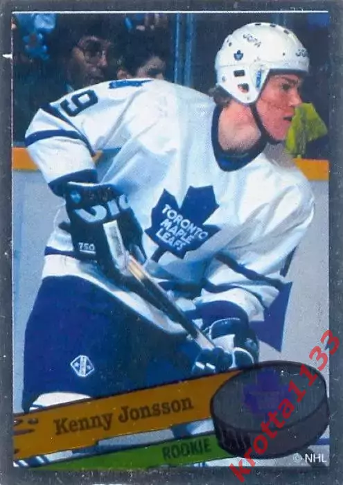 Наклейка #306 Kenny Jonsson Toronto Maple Leafs для альбома PANINI NHL 1995-1996