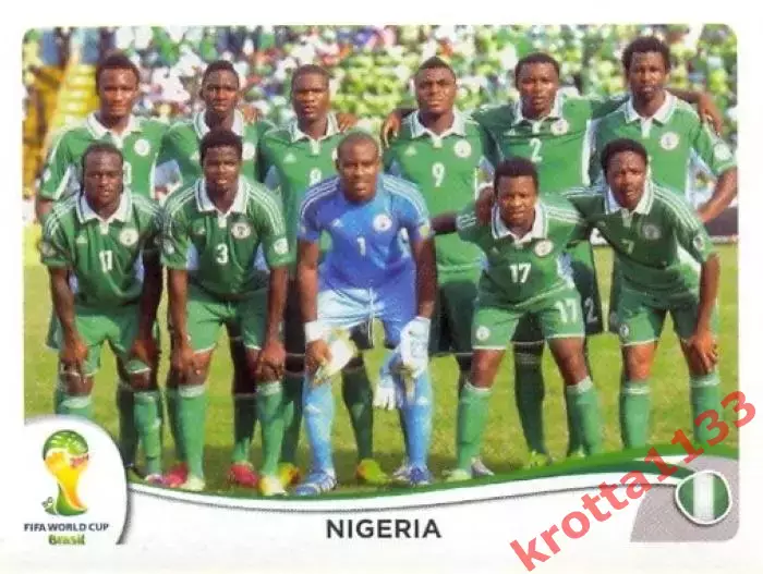 Наклейка #470 Nigeria - Team для альбома PANINI Чемпионат Мира 2014