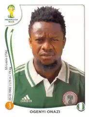 Наклейка #480 Ogenyi Onazi для альбома PANINI Чемпионат Мира 2014