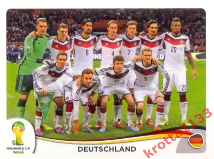 Наклейка #489 Deutschland - Team для альбома PANINI Чемпионат Мира 2014