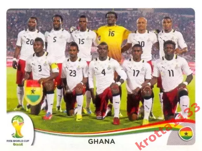 Наклейка #527 Ghana - Team для альбома PANINI Чемпионат Мира 2014