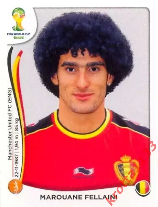 Наклейка #576 Marouane Fellaini для альбома PANINI Чемпионат Мира 2014