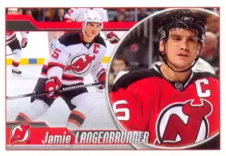 Наклейка #71 Jamie Langenbrunner New Jersey Devils для альбома PANINI NHL 10-11