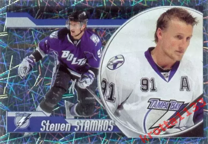 Наклейка #128 Steven Stamkos Tampa Bay Lightning для альбома PANINI NHL 2010-11