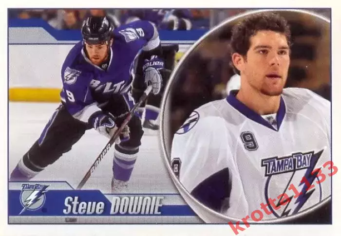 Наклейка #132 Steve Downie Tampa Bay Lightning для альбома PANINI NHL 2010-2011