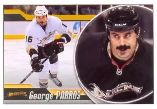 Наклейка #163 George Parros Anaheim Ducks для альбома PANINI NHL 2010-2011