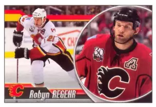 Наклейка #173 Robyn Regehr Calgary Flames для альбома PANINI NHL 2010-2011