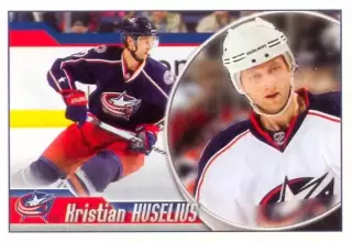 Наклейка #199 Kristian Huselius Columbus Blue Jacke для альбома PANINI NHL 10-11
