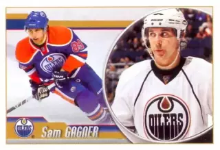 Наклейка #230 Sam Gagner Edmonton Oilers для альбома PANINI NHL 2010-2011