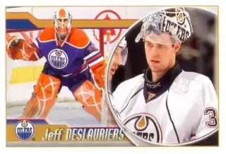 Наклейка #235 Jeff Deslauriers Edmonton Oilers для альбома PANINI NHL 2010-2011