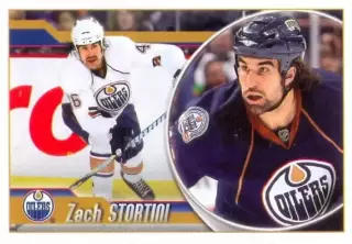 Наклейка #236 Zach Stortini Edmonton Oilers для альбома PANINI NHL 2010-2011