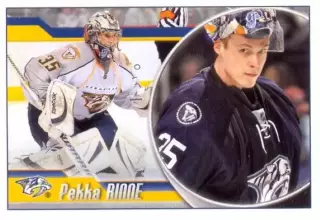 Наклейка #259 Pekka Rinne Nashville Predators для альбома PANINI NHL 2010-2011