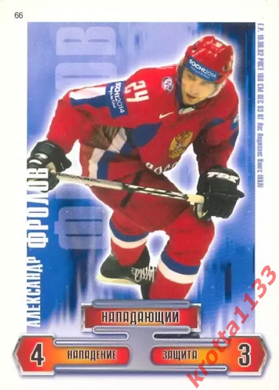 Александр Фролов Сборная России по хоккею 2006-2009