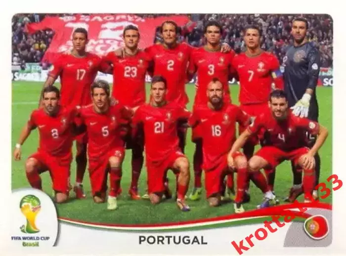 Наклейка #508 Portugal - Team для альбома PANINI Чемпионат Мира 2014
