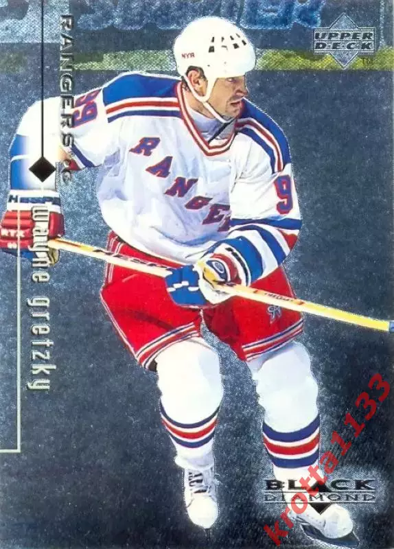 Wayne Gretzky New York Rangers Upper Deck Black Diamond Hockey 1998-1999