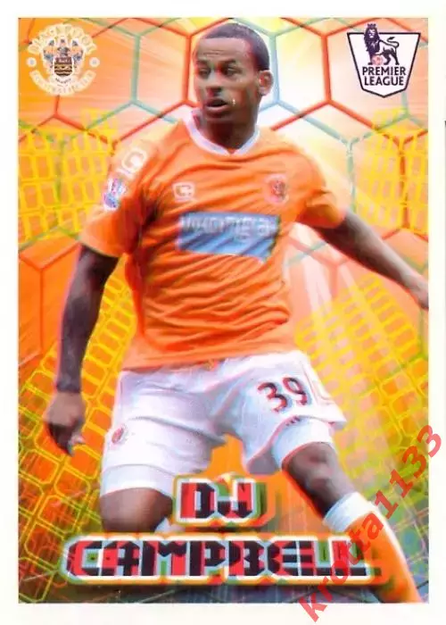 Наклейка #217 DJ Campbell для альбома TOPPS Английская Премьер-Лига 2010-2011