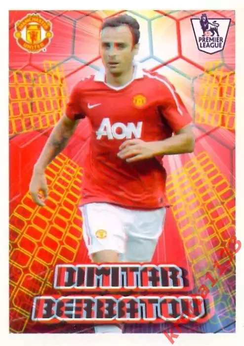 Наклейка #224 Dimitar Berbatov для альбома TOPPS Английская Премьер-Лига 2010-11