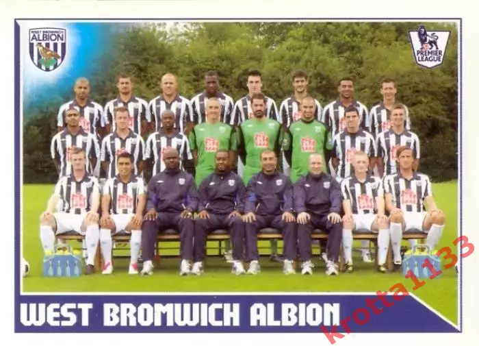 Наклейка #355 West Bromwich Albion для альбома TOPPS Английская Премьер-Лига