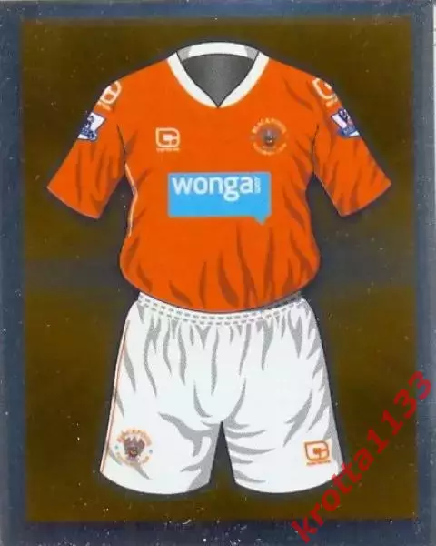 Наклейка #7 Blackpool для альбома TOPPS Английская Премьер-Лига 2010-2011