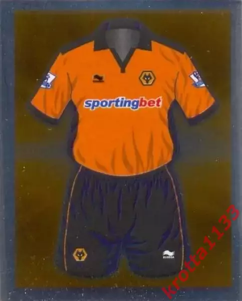 Наклейка #22 Wolverhampton для альбома TOPPS Английская Премьер-Лига 2010-2011