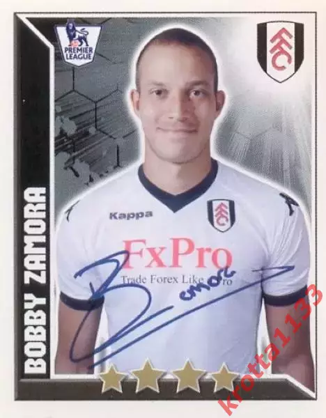 Наклейка #192 Bobby Zamora для альбома TOPPS Английская Премьер-Лига 2010-2011