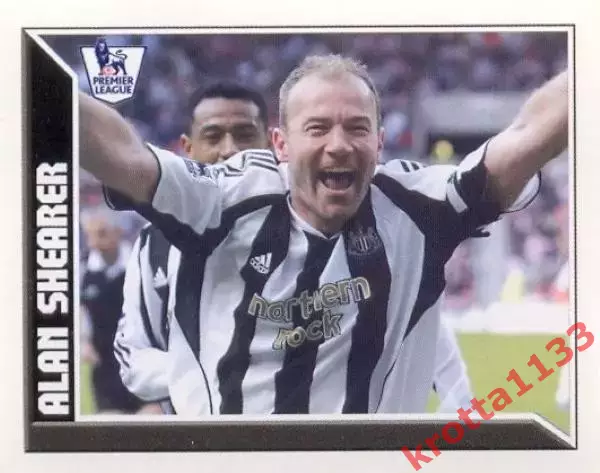 Наклейка #237 Alan Shearer для альбома TOPPS Английская Премьер-Лига 2010-11
