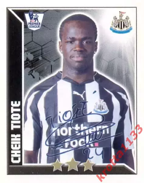 Наклейка #288 Cheik Tiote для альбома TOPPS Английская Премьер-Лига 2010-11
