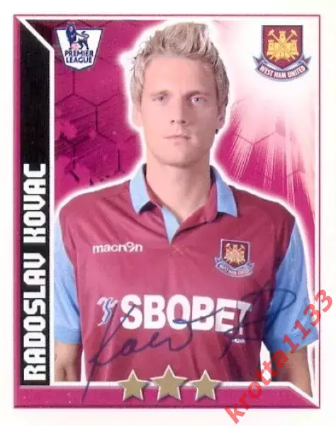 Наклейка #382 Radoslav Kovac для альбома TOPPS Английская Премьер-Лига 2010-2011