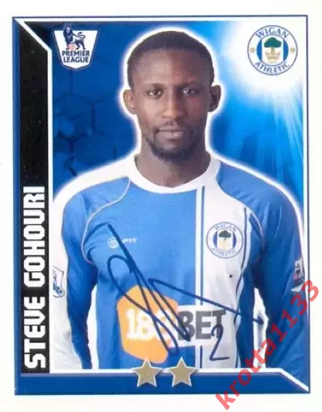 Наклейка #399 Steve Gohouri для альбома TOPPS Английская Премьер-Лига 2010-2011