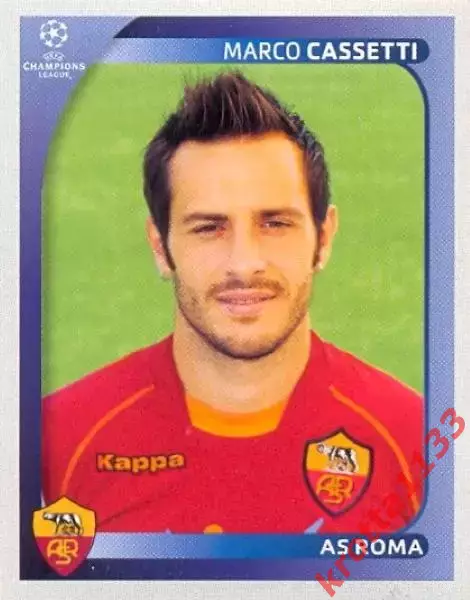 Наклейка #457 Marco Cassetti для альбома PANINI Лига Чемпионов УЕФА 2008-2009