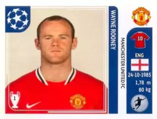 Наклейка #157 Wayne Rooney для альбома PANINI Лига Чемпионов УЕФА 2011-2012