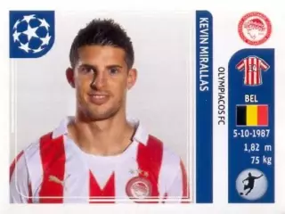 Наклейка #393 Kevin Mirallas для альбома PANINI Лига Чемпионов УЕФА 2011-2012