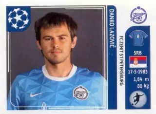 Наклейка #462 Danko Lazovic для альбома PANINI Лига Чемпионов УЕФА 2011-2012