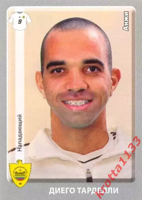Наклейка #77 Диего Тарделли PANINI Российская Футбольная Премьер-Лига 2011-2012