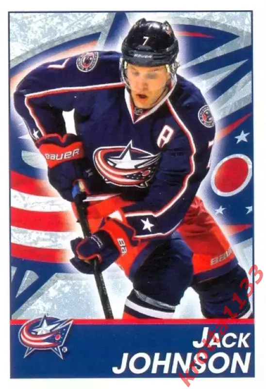 Наклейка #57 Jack Johnson Columbus Blue Jackets для альбома PANINI NHL 2013-2014