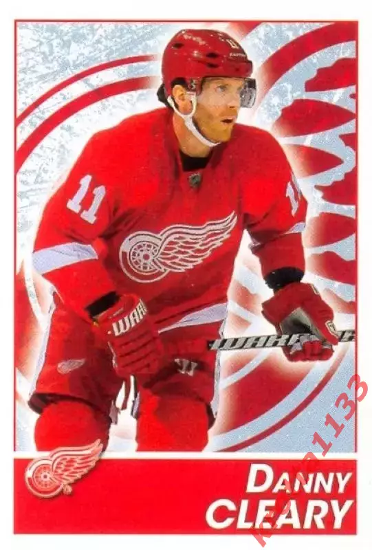 Наклейка #70 Danny Cleary Detroit Red Wings для альбома PANINI NHL 2013-2014