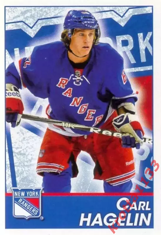 Наклейка #113 Carl Hagelin New York Rangers для альбома PANINI NHL 2013-2014