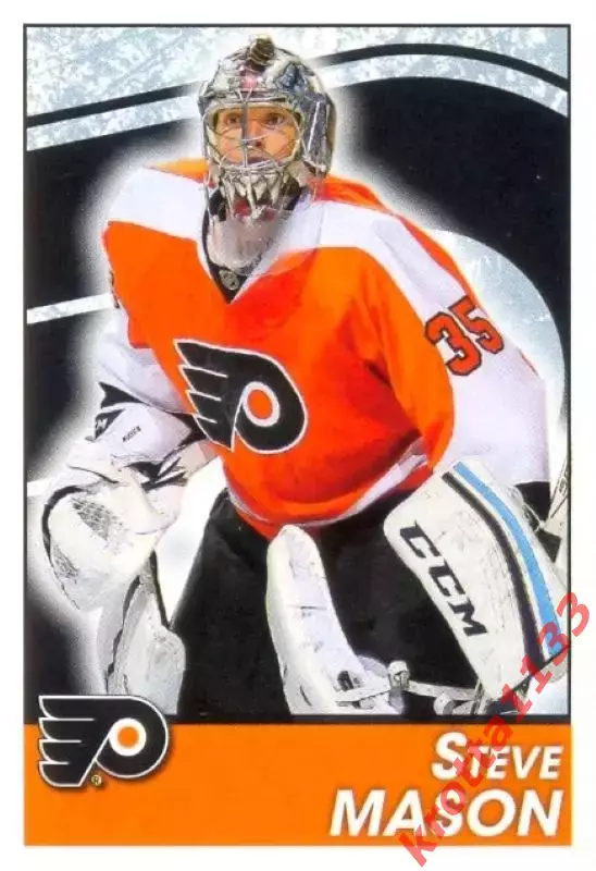 Наклейка #128 Steve Mason Philadelphia Flyers для альбома PANINI NHL 2013-2014