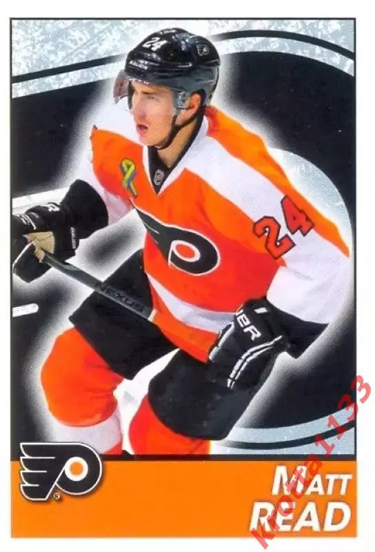 Наклейка #133 Matt Read Philadelphia Flyers для альбома PANINI NHL 2013-2014