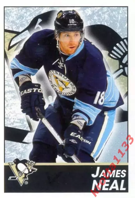Наклейка #142 James Neal Pittsburgh Penguins для альбома PANINI NHL 2013-2014