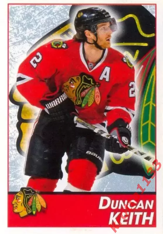 Наклейка #192 Duncan Keith Chicago Blackhawks для альбома PANINI NHL 2013-2014