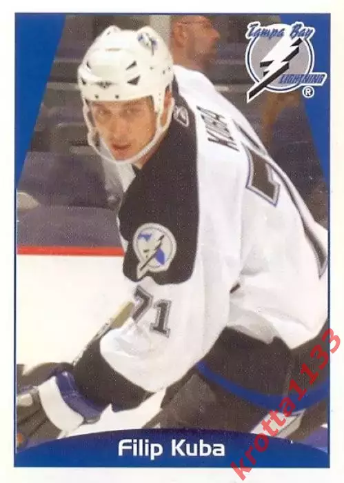 Наклейка #154 Filip Kuba Tampa Bay Lightning для альбома PANINI NHL 2006-2007