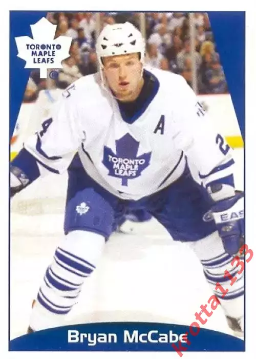 Наклейка #166 Bryan McCabe Toronto Maple Leafs для альбома PANINI NHL 2006-2007