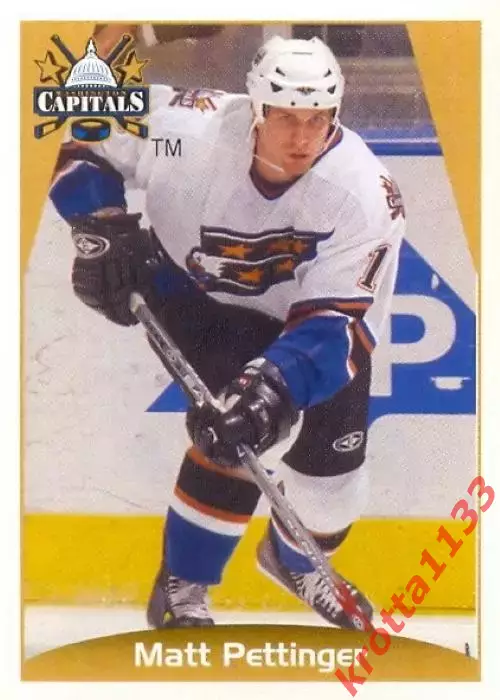 Наклейка #177 Matt Pettinger Washington Capitals для альбома PANINI NHL 2006-07