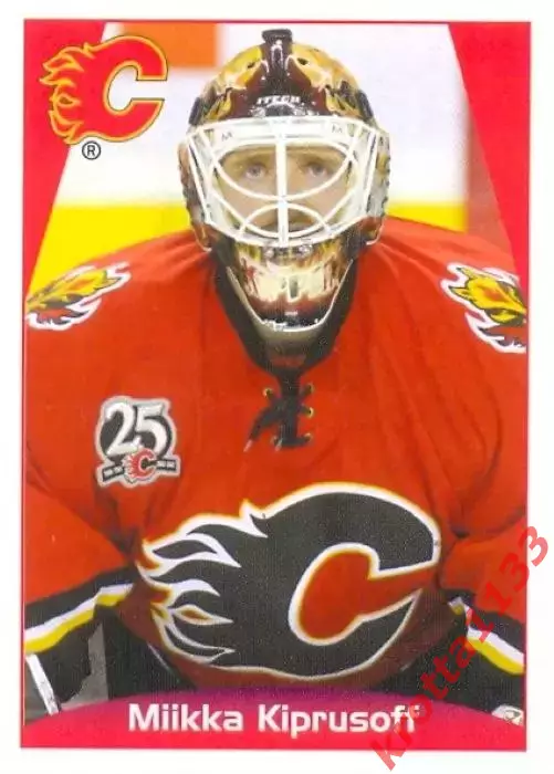 Наклейка #197 Miikka Kiprusoff Calgary Flames для альбома PANINI NHL 2006-2007