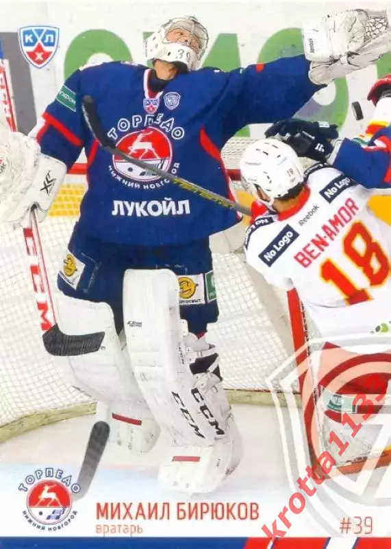 Михаил Бирюков Торпедо Нижний Новгород SeReal Карточки КХЛ 2014-2015