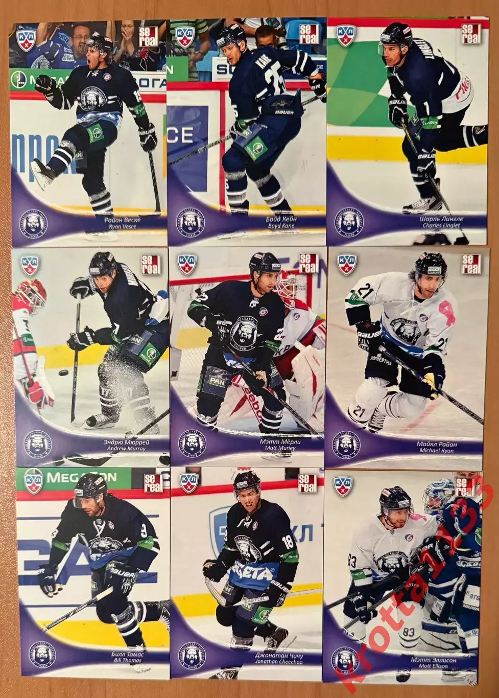 Медвешчак Загреб SeReal Карточки КХЛ 2013-2014 1