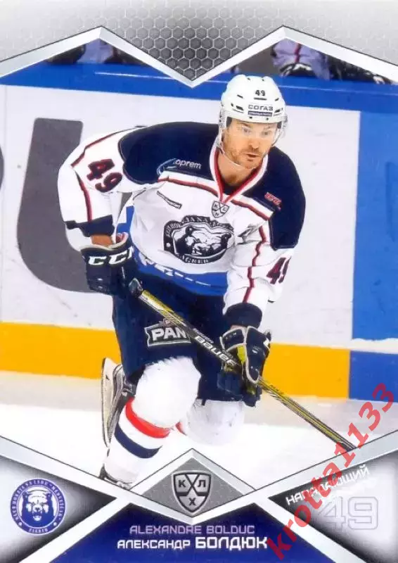 Александр Болдюк Медвешчак Загреб SeReal Карточки КХЛ 2016-2017