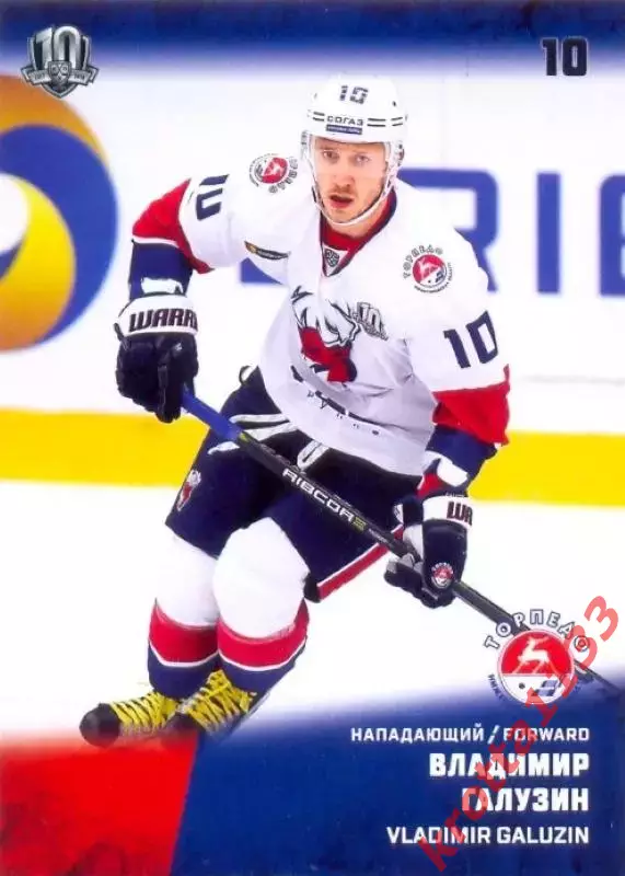 Владимир Галузин Торпедо Нижний Новгород SeReal Карточки КХЛ 2017-2018